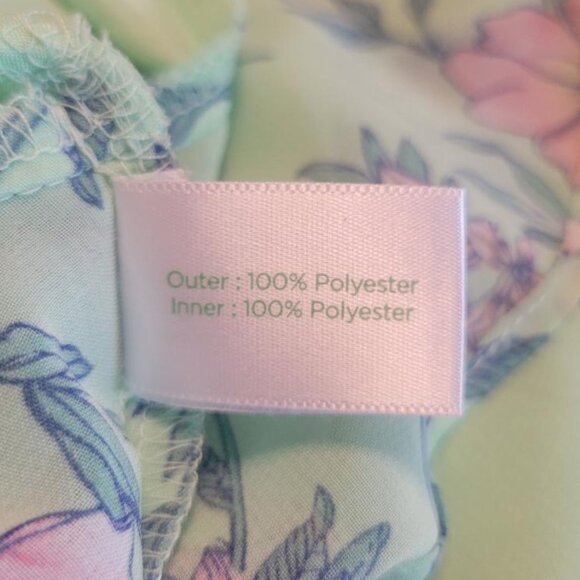 Decree Chiffon Mint Green Floral Sleeveless Top - Picture 9 of 11